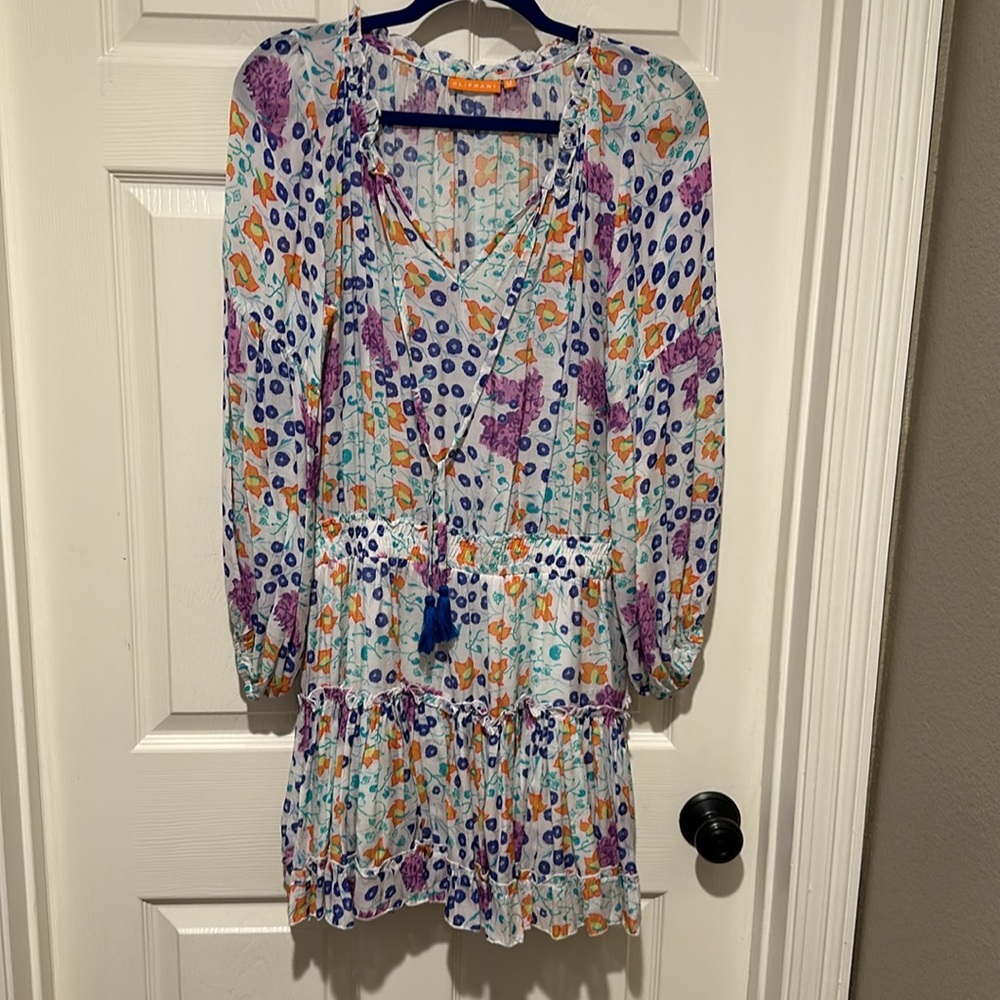 Oliphant Voile Cotton Balloon Sleeve Dress M